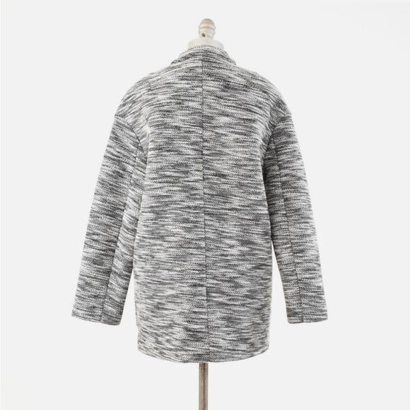 Banana Republic Sweater Jacket, size S, Gray Tweed Scuba Knit Long Sleeve - Picture 5 of 9